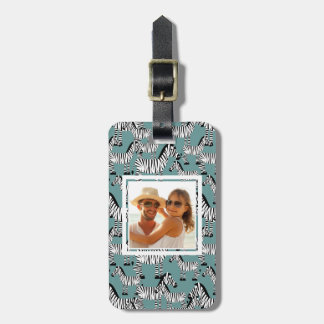 Etiqueta De Bagagem Padrão de Zebra de Foto Personalizado
