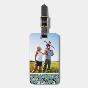 Etiqueta De Bagagem Padrão de Zebra de Foto Personalizado