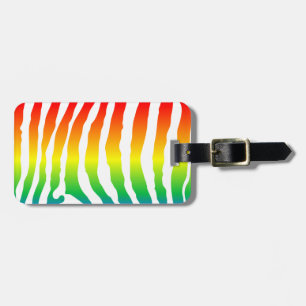 Etiqueta De Bagagem Padrão do Rainbow Zebra
