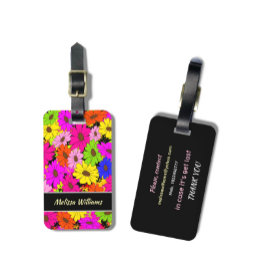 Etiqueta De Bagagem Padrão floral