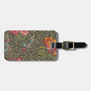 Etiqueta De Bagagem Padrão Floral Antigo Toile de Jouy Francês