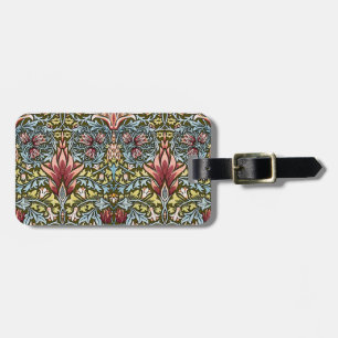 Etiqueta De Bagagem Padrão Floral Cabeça de Cobra de William Morris
