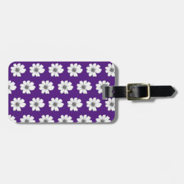 Etiqueta De Bagagem Padrão floral púrpura