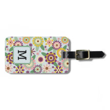 Padrão Floral Retroativo Monograma Marca Inicial d