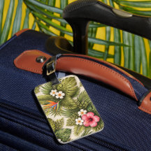 Padrão Floral Tropical – Hibisco, Monstera