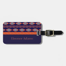 Etiqueta De Bagagem Padrão geométrico étnico. cartão de visita