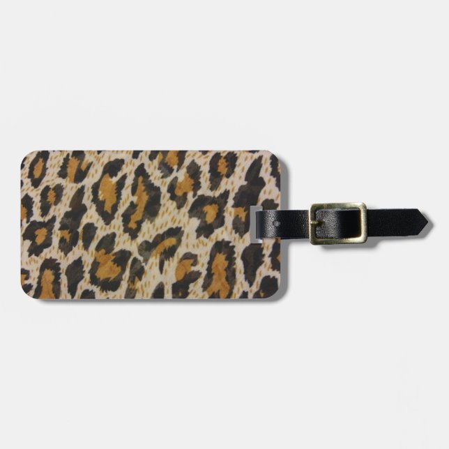 Etiqueta De Bagagem Padrão — Leopardo (Frente Horizontal)