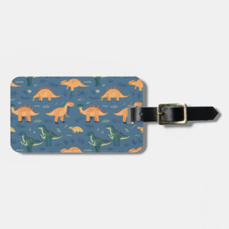 Etiqueta De Bagagem Padrão pré-histórico do dinossauro do rex