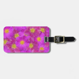 Etiqueta De Bagagem Padrão Selvagem de Rosa