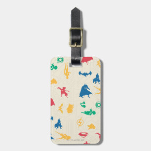 Etiqueta De Bagagem Padrão Silhouette da Liga Super-Animais e Justiça