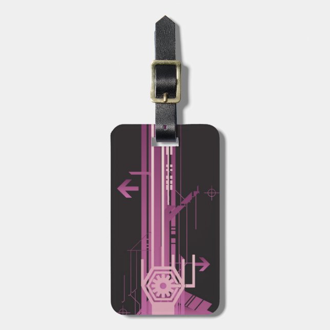 Etiqueta De Bagagem Padrão técnico de meio-tom (Frente Vertical)