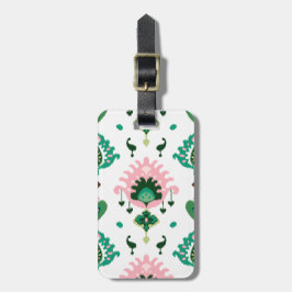 Etiqueta De Bagagem Padrão tribal de cor rosa-rosa-rosa moderno