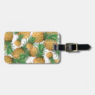 Etiqueta De Bagagem Padrão Tropical Yummy Pineapple