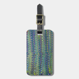 Etiqueta De Bagagem Padrão Verde Moderno Marbling Molly's Garden