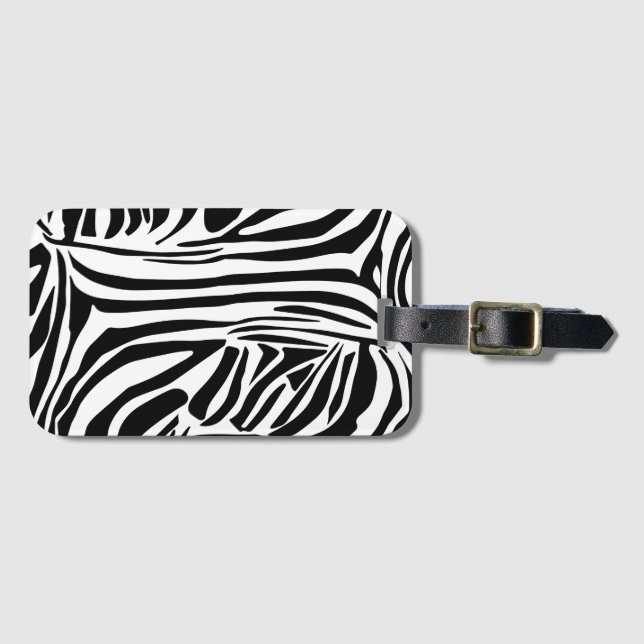 Etiqueta De Bagagem Padrão zebra (Frente Horizontal)