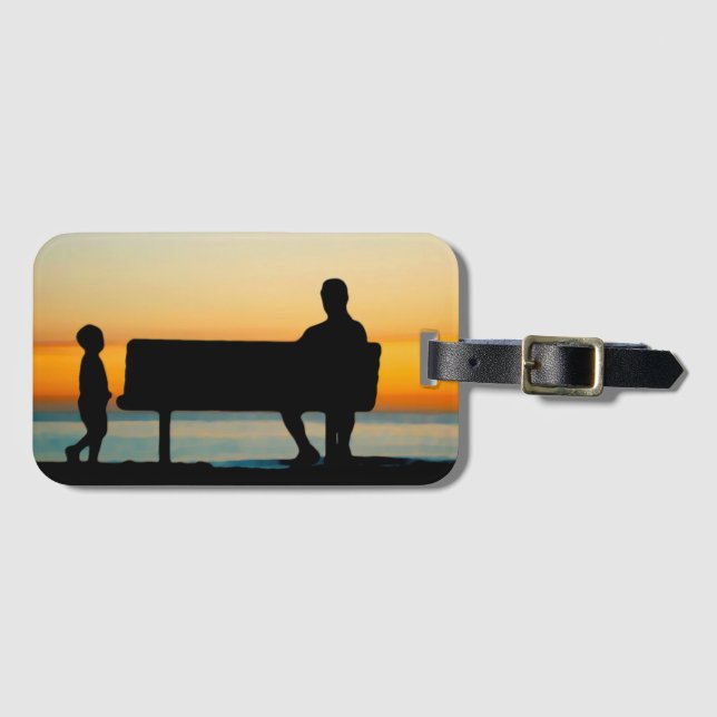 Etiqueta De Bagagem Padre e Kid (Frente Horizontal)