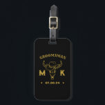 Etiqueta De Bagagem Padrinhos de casamento do Texas Cowboy Monogramas<br><div class="desc">Presentes personalizados para padrinhos de casamento e o melhor homem com o velho tema do cowboy ocidental. Decorado com chapéu de cowboy com fonte ocidental antiga. O texto e a cor são editáveis usando a Ferramenta Design para ajustado da sua ocasião. Obtenha este presente personalizado para casamento, despedida de solteiro,...</div>