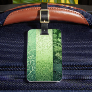 Etiqueta De Bagagem Padrões DE XADREZES CELTICAS VERDE E AMARELO IRLAN