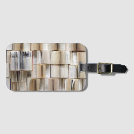 Etiqueta De Bagagem Páginas do Livro Aberto do Vintage