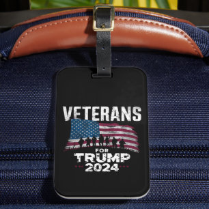 Etiqueta De Bagagem Pai Avô Veteranos Para Trump 2024 Bandeira America