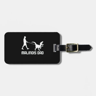 Etiqueta De Bagagem Pai Belga Malinois Dinossaur Engraçado Presente Pa