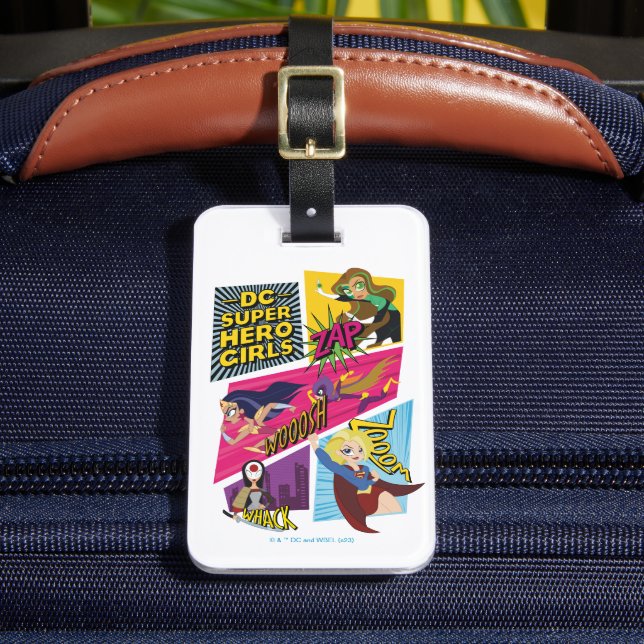 Etiqueta De Bagagem Painéis de ação DC Super Hero Girls (Frente Insitu 2)