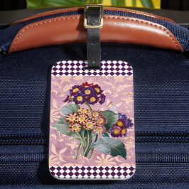 Etiqueta De Bagagem Painel Flor do Vintage Harlequin Garden