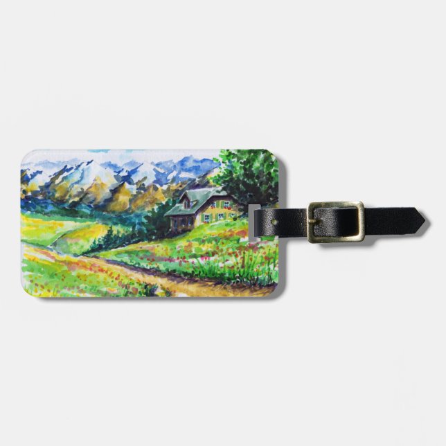 Etiqueta De Bagagem Paisagem (Frente Horizontal)