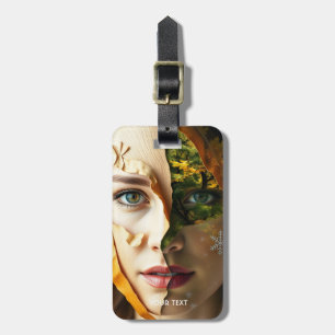 Etiqueta De Bagagem Paisagem da Árvore de Meninas Fantasy