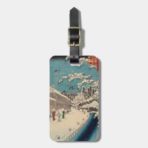 Etiqueta De Bagagem paisagem de inverno de Hiroshige japão ukiyo-e ant