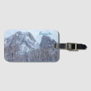 Etiqueta De Bagagem Paisagem de Inverno do Parque Nacional de Yosemite