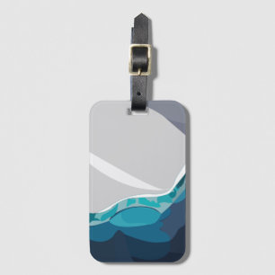 Etiqueta De Bagagem Paisagem Oceânica com Iceberg
