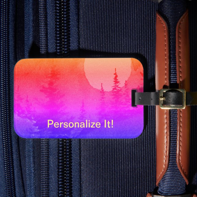 Etiqueta de bagagem paisagística rural (Frente Insitu 4)