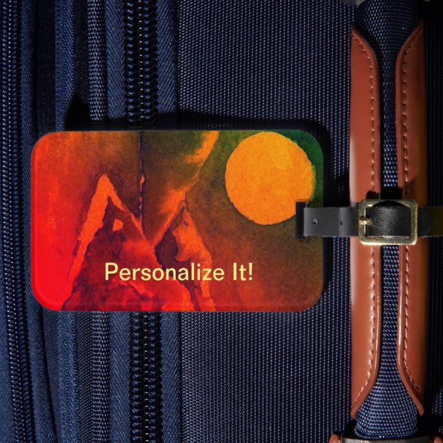 Etiqueta de bagagem paisagística rural (Frente Insitu 4)