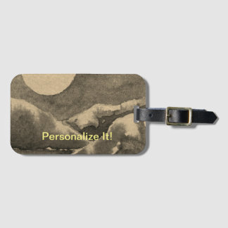 Etiqueta de bagagem paisagística rural