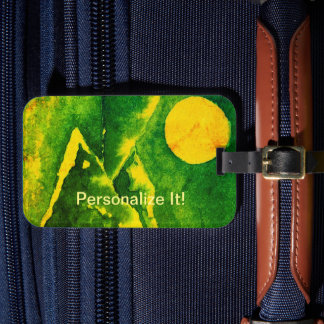 Etiqueta de bagagem paisagística rural