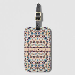 Etiqueta De Bagagem Paisley Pattern   Adicionar nome