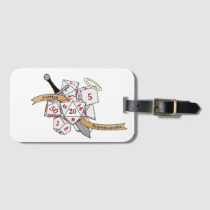 Etiqueta De Bagagem Paladin Dice Design