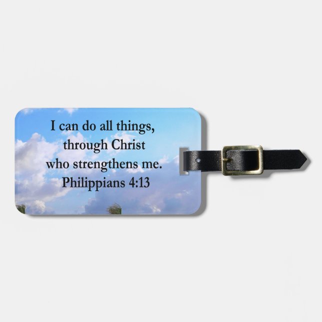 ETIQUETA DE BAGAGEM PALAVRAS 4:13 (Frente Horizontal)