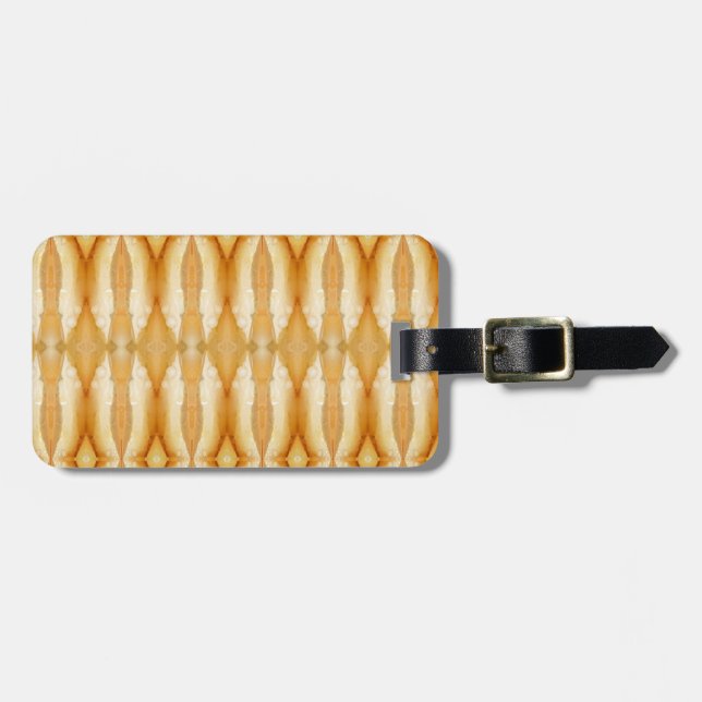 Etiqueta De Bagagem Pale Peachy Ikat (Frente Horizontal)
