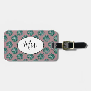 Etiqueta De Bagagem Palm Impressão Turquoise Tag Bagagem