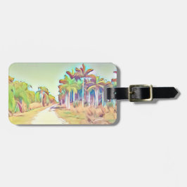 Etiqueta De Bagagem Palm Road pintado