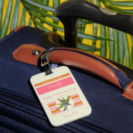 Etiqueta De Bagagem Palm Springs Antes do Anel – Retro Despedida de So