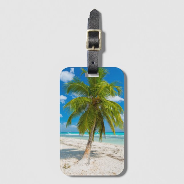Etiqueta De Bagagem Palm Tree Paradise (Frente Vertical)