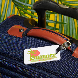Etiqueta De Bagagem Palm Tree Summer com Sun e Beach