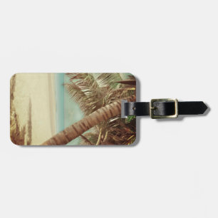 Etiqueta De Bagagem Palmas de praia havaiana do PixDezines