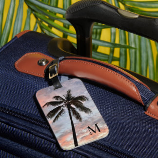 Etiqueta De Bagagem Palmeira Sunset Chic