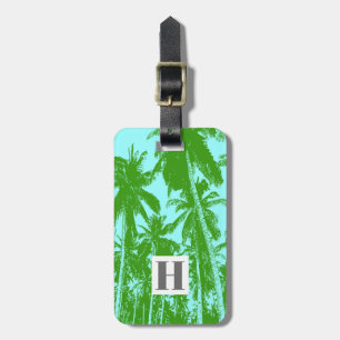 Etiqueta De Bagagem Palmeiras num Design Posterizado