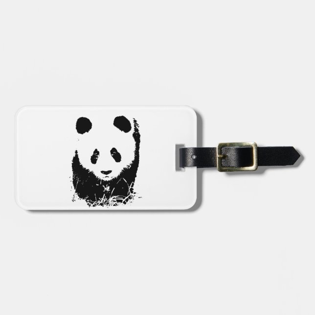 Etiqueta De Bagagem Panda (Frente Horizontal)