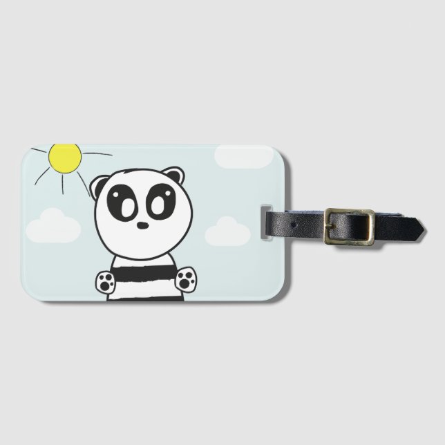 Etiqueta De Bagagem Panda Kids (Frente Horizontal)